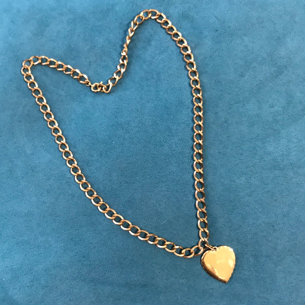 Goldtone Chain Heart Necklace